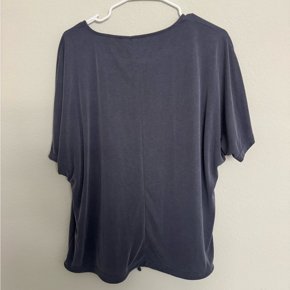 Green Envelope Modal Ribbed T-Shirt Blue - Picture 3 of 4